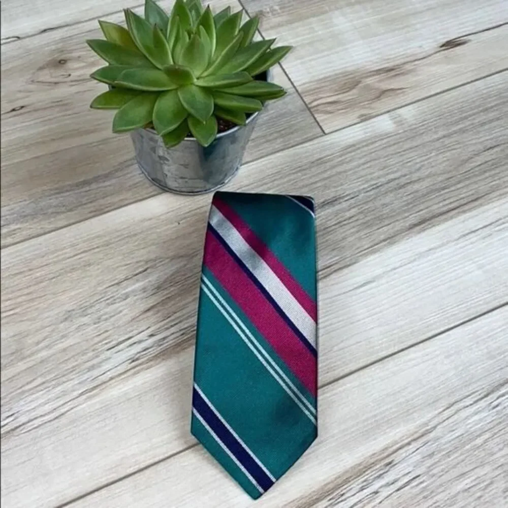 Champ Ralph Lauren Green Striped Tie